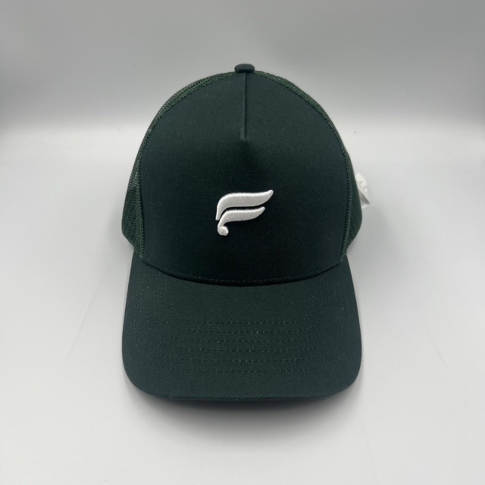 Fabletics Hat Cap‎ Men's Forest Green Mesh Snapback Trucker Athleisure Logo